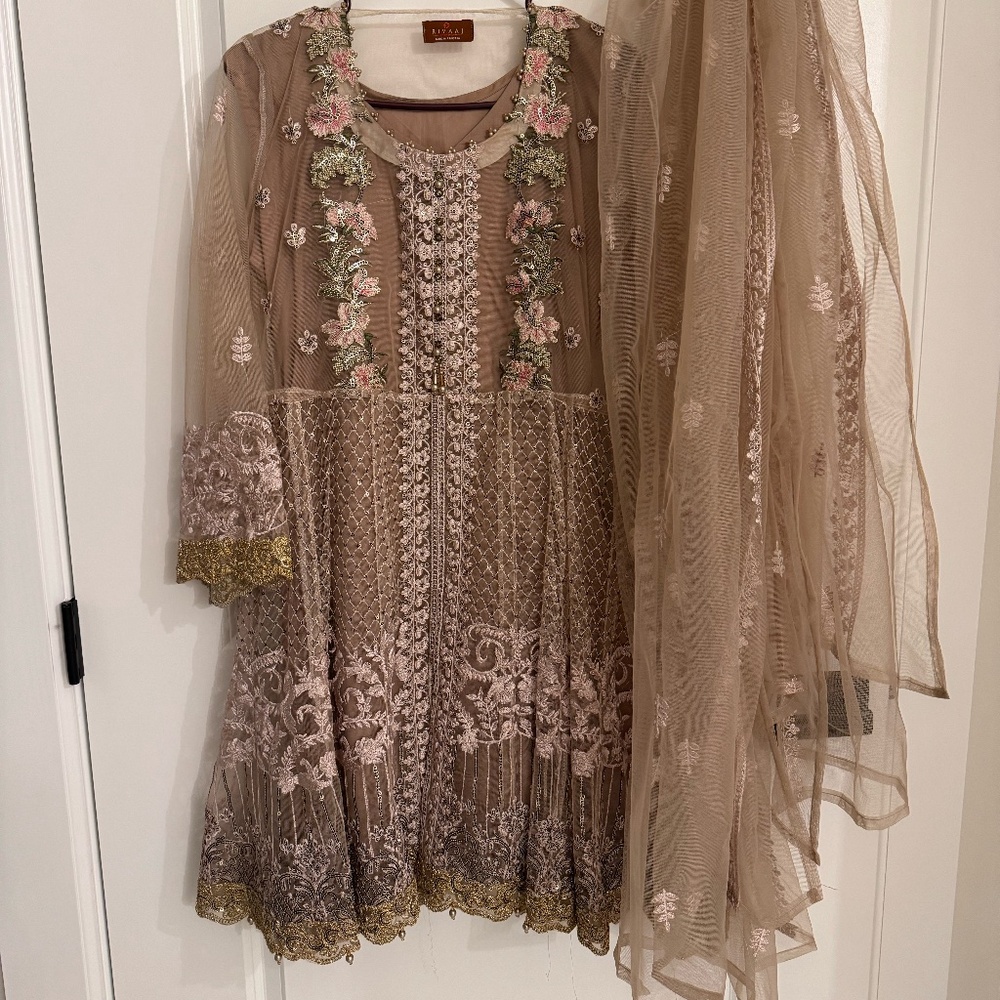 Light Pink Pakistani 3 Piece Dress New